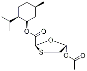 (2S,5S)-D-Menthol-5-(acetyloxy)-1,3-oxathiolane-2-carboxylate Struktur