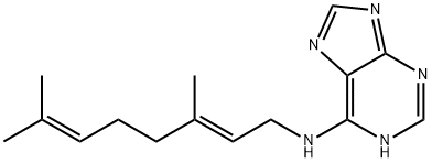 N6-[(E)-3,7-Dimethyl-2,6-octadienyl]adenine Struktur