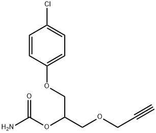 1-(4-Chlorophenoxy)-3-(2-propynyloxy)-2-propanol carbamate Struktur