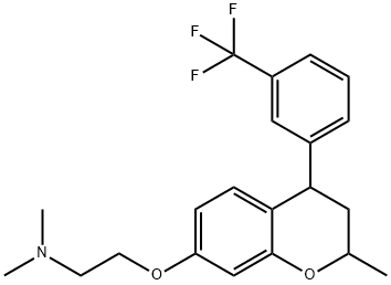 N,N-dimethyl-2-[2-methyl-4-[3-(trifluoromethyl)phenyl]chroman-7-yl]oxy -ethanamine Struktur