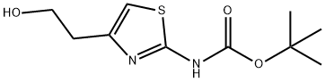 Carbamic  acid,  [4-(2-hydroxyethyl)-2-thiazolyl]-,  1,1-dimethylethyl  ester  (9CI) Struktur