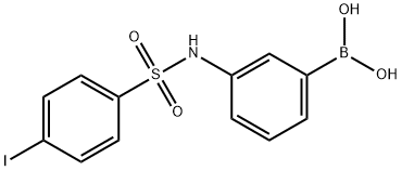 3-(4-iodobenzenesulfonamido)phenylboronic acid Struktur