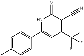 3-CYANO-4-TRIFLUOROMETHYL-6-(4'-CHLOROPHENYL)-PYRIDINE-2-ONE Struktur