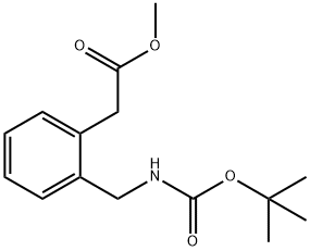 METHYL 2-(2-((TERT-BUTOXYCARBONYLAMINO)METHYL)PHENYL)ACETATE Struktur