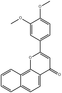 3',4'-DiMethoxy-α-naphthoflavone Struktur