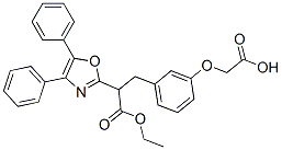 ethyl alpha-((3-(2-hydroxy-2-oxoethoxy)phenyl)methyl)-4,5-diphenyl-2-oxazoleacetate Struktur