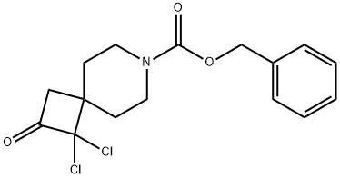 7-Azaspiro[3.5]nonane-7-carboxylic acid, 1,1-dichloro-2-oxo-, phenylMethyl ester Struktur