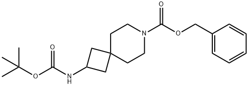 7-Azaspiro[3.5]nonane-7-carboxylic acid, 2-[[(1,1-diMethylethoxy)carbonyl]aMino]-, phenylMethyl ester Struktur