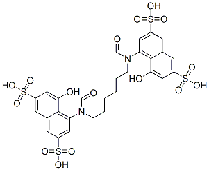 4,4'-(1,6-hexanediylbis(carbonylamino))bis(5-hydroxy-2,7-naphthalenedisulfonic acid) Struktur