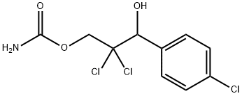 Carbamic acid 2,2-dichloro-3-(p-chlorophenyl)-3-hydroxypropyl ester Struktur