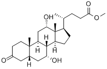 methyl 7alpha,12alpha-dihydroxy-3-oxo-5beta-cholan-24-oate Struktur