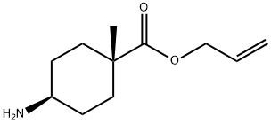 Cyclohexanecarboxylic acid, 4-amino-1-methyl-, 2-propenyl ester, trans- (9CI) Struktur