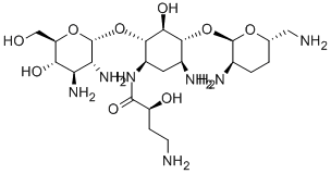 2''-amino-2''-deoxyarbekacin Struktur