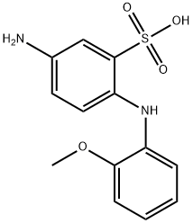 5-amino-2-[(2-methoxyphenyl)amino]benzenesulphonic acid  Struktur