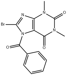 1H-Purine-2,6-dione,  7-benzoyl-8-bromo-3,7-dihydro-1,3-dimethyl- Struktur