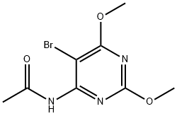 4-acetylamino-5-bromo-2,6-dimethoxypyrimidine Struktur