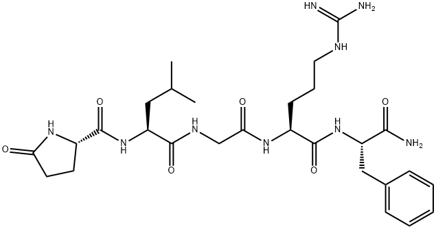 pyroglutamyl-leucyl-glycyl-arginyl-phenylalaninamide Struktur