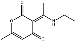 3-(1-(ethylamino)ethylidene)-6-methyl-3H-pyran-2,4-dione Struktur