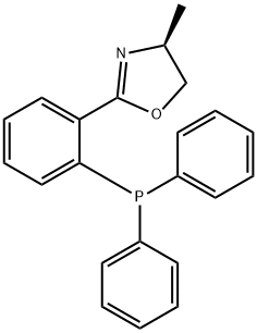 (4S)-(-)-4,5-DIHYDRO-2-[2'-(DIPHENYLPHOSPHINO)PHENYL]-4-ISOPROPYLOXAZOLE Struktur