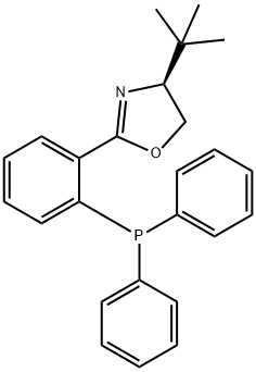 (4S)-tert-Butyl-2-[2-(diphenylphosphino)phenyl]-4,5-dihydrooxazole Struktur