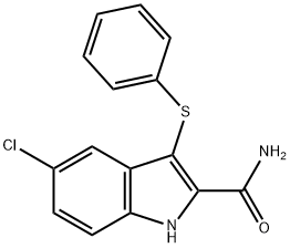 5-chloro-3-phenylthioindole-2-carboxamide Struktur