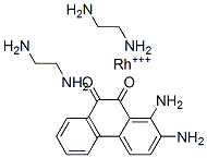 bis(ethylenediamine)(9,10-phenanthrenequinonediamine)rhodium(III) Struktur