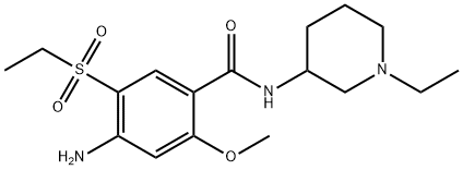 N-Des[(1-ethyl-2-pyrrolidinyl)Methyl]-N-(1-ethyl-3-piperidinyl) AMisulpride Struktur