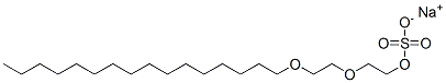 sodium 2-(2-hexadecyloxyethoxy)ethyl sulphate Struktur