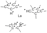 TRIS(TETRAMETHYLCYCLOPENTADIENYL)LANTHA& Struktur