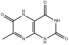 7-Methyl-2,4,6(1H,3H,5H)-pteridinetrione Struktur