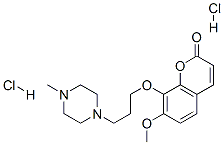 7-methoxy-8-[3-(4-methylpiperazin-1-yl)propoxy]chromen-2-one dihydroch loride Struktur