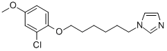 1-(6-(2-chloro-4-methoxyphenoxy)hexyl)imidazole HCl Struktur