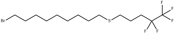 1-BROMO-9-[(4,4,5,5,5-PENTAFLUOROPENTYL)THIO]-NONANE Struktur