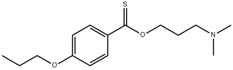 4-Propoxybenzenecarbothioic acid O-[3-(dimethylamino)propyl] ester Struktur