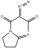 2-Pyrrolidinethione,  1-(2-diazo-1,3-dioxobutyl)-  (9CI) Struktur