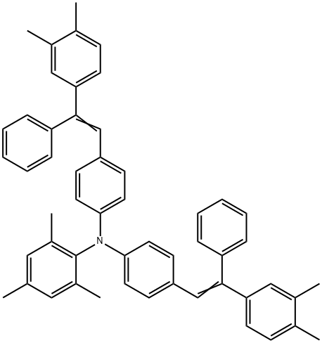 N,N-Bis[4-(2-3,4-diMethylphenyl)-(2-phenylvinyl)Phenyl]-2,4,6-TriMethylaniline Struktur