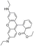 ethyl 2-(6-ethylamino-3-ethylimino-xanthen-9-yl)benzoate Struktur