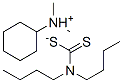 cyclohexyldimethylammonium dibutyldithiocarbamate Struktur