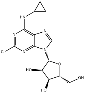 Adenosine, 2-chloro-N-cyclopropyl- Struktur