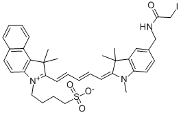 4,5-BENZO-5'-(IODOACETAMINOMETHYL)-1',3,3,3',3'-PENTAMETHYL-1-(4-SULFOBUTYL) INDODICARBOCYANINE Struktur