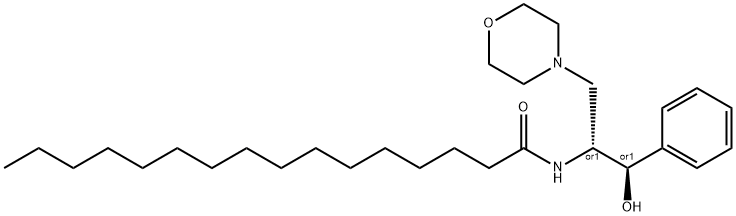 D,L-THREO-1-PHENYL-2-HEXADECANOYLAMINO-3-MORPHOLINO-1-PROPANOL HCL Struktur