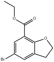 7-Benzofurancarboxylic acid, 5-broMo-2,3-dihydro-, ethyl ester Struktur