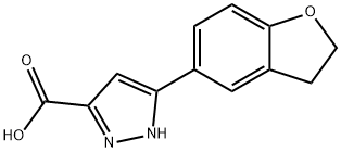 5-(2,3-Dihydro-1-benzofuran-5-yl)-1H-pyrazole-3-carboxylic acid Struktur