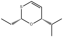 6H-1,3-Oxathiin,2-ethyl-6-(1-methylethyl)-,cis-(9CI) Struktur