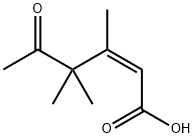 (Z)-3,4,4-Trimethyl-5-oxo-2-hexenoic acid Struktur