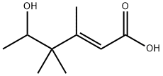 (E)-5-Hydroxy-3,4,4-trimethyl-2-hexenoic acid Struktur