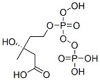 (3R)-3-hydroxy-5-(hydroxy(phosphonooxy)phosphoryloxy)-3-methylpentanoic acid Struktur