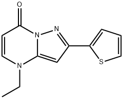 5-ethyl-8-thiophen-2-yl-1,5,9-triazabicyclo[4.3.0]nona-3,6,8-trien-2-o ne Struktur