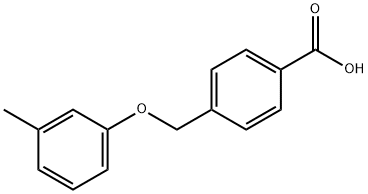 4-(3-methylphenoxymethyl)benzoic acid Struktur