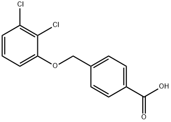 4-(2,3-dichlorophenoxymethyl)benzoic acid Struktur